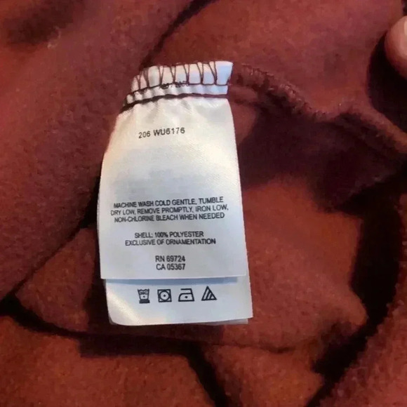 Medium COLUMBIA Unisex Hemlock Ridge Pullover Brick Red Fleece pullover WU6176 - Picture 8 of 8